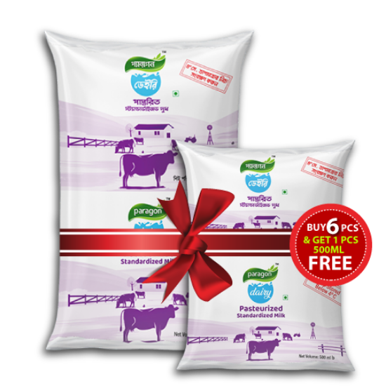 Picture of Paragon Milk (Pasteurized Standardized) Buy 6 Pcs 1000ml & Get 500ml Free